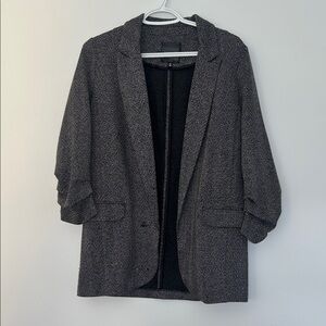 Dynamite Charcoal Herringbone Blazer